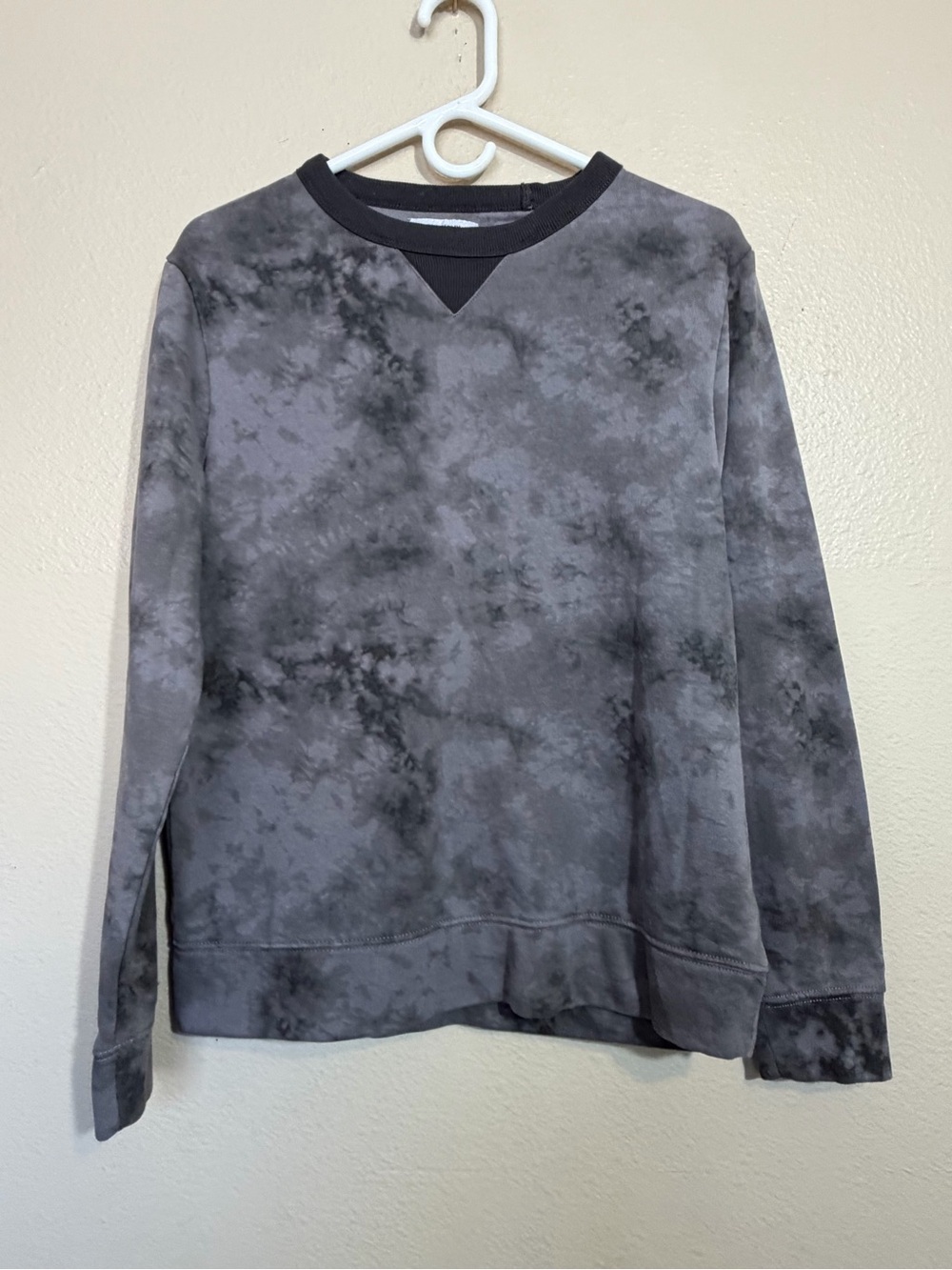 Old Navy Men's S Gray Tie-Dye Crewneck Sweatshirt
